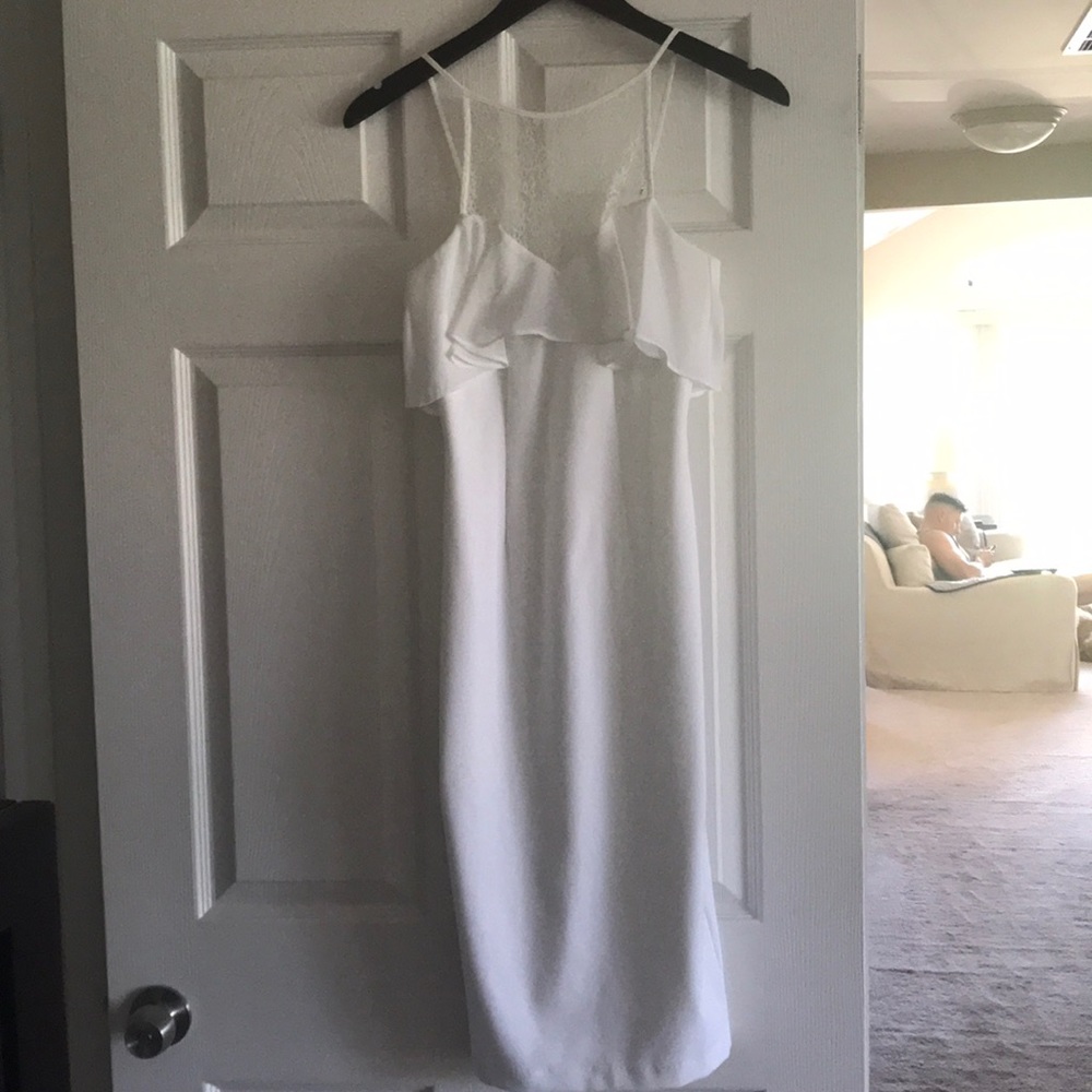 BCBG white dress- wedding-bridal